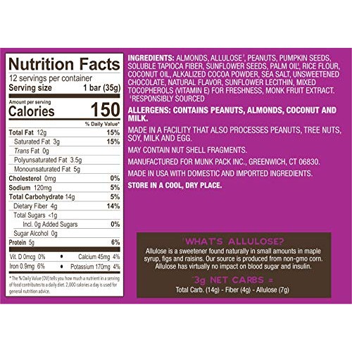 Munk Pack Variety Keto Nut &Amp; Seed Bars With ≪1G Sugar, 2-3G Net