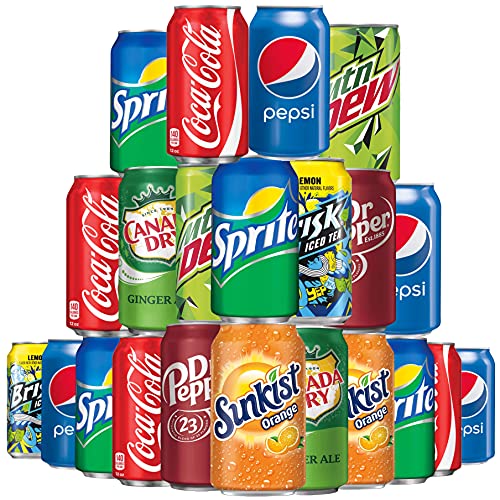 22 Soda Variety Pack, A Soft Drink Assortment Of Coca-Cola, Peps
