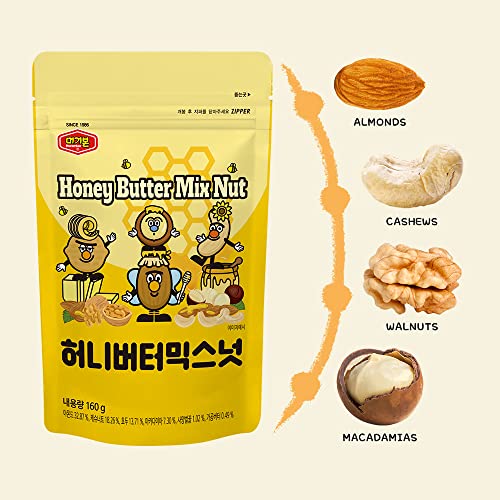Honey Butter Mixed Nuts 160G - Macadamia, Cashews, Almonds, And
