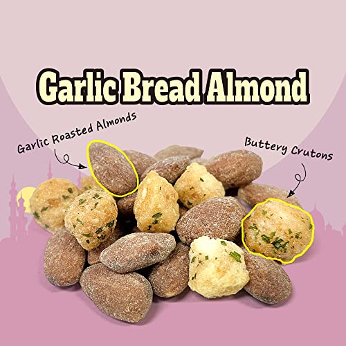 MURGERBON Garlic Herb Flavored Almonds with Mini Garlic Breads -...
