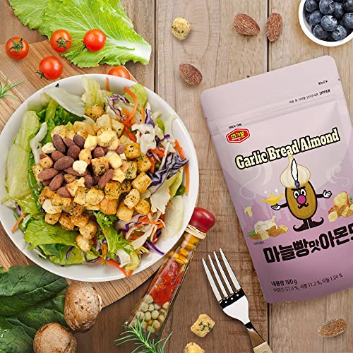 MURGERBON Garlic Herb Flavored Almonds with Mini Garlic Breads -...