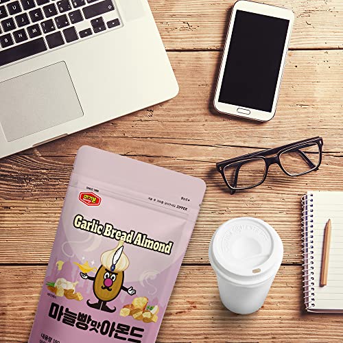 MURGERBON Garlic Herb Flavored Almonds with Mini Garlic Breads -...