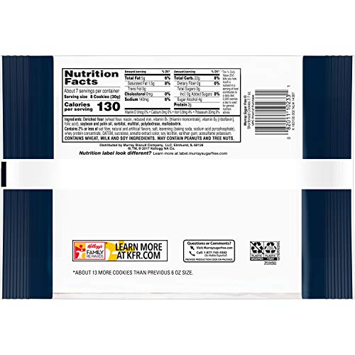 Murray Sugar Free Cookies, Shortbread, 7.7 Ounce Tray, Pack Of 12