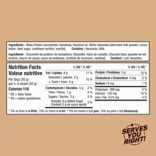 Muscle Cheff Hazelnut White Chocolate Protein Spread, Low Sugar,...