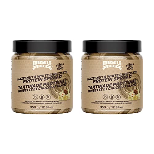 Muscle Cheff Hazelnut White Chocolate Protein Spread, Low Sugar,...