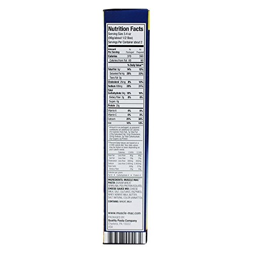 Muscle Mac High Protein Macaroni And Cheese 20G Protein Per Serv