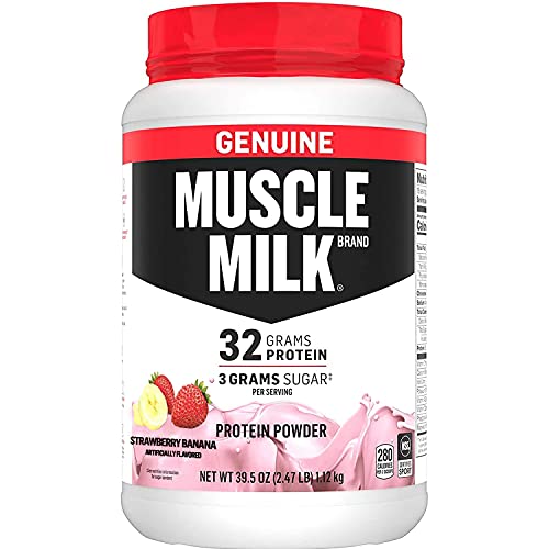 Muscle Milk Genuine Protein Powder, Strawberry Banana, 32G Prote