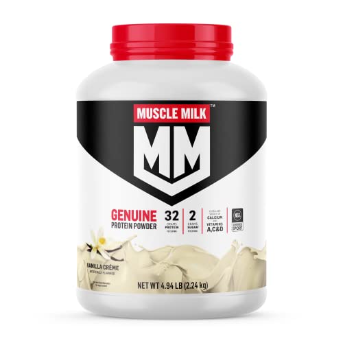 Muscle Milk Genuine Protein Powder, Vanilla Crème, 32G Protein,