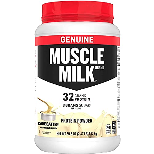 Muscle Milk Genuine Protein Powder, Cake Batter, 32G Protein, 2.