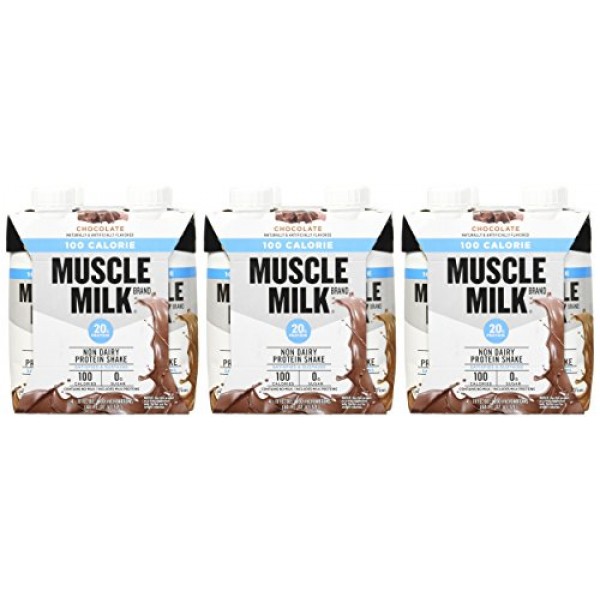 Muscle Milk 100 Calorie Protein Shake, Chocolate, 20G Protein, 1