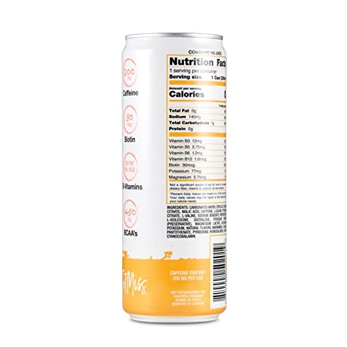 MusclePharm FitMiss Energy Drink 12oz Pack of 12 - Mango Sunsh...