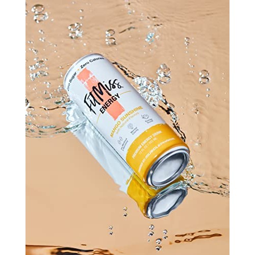 MusclePharm FitMiss Energy Drink 12oz Pack of 12 - Mango Sunsh...