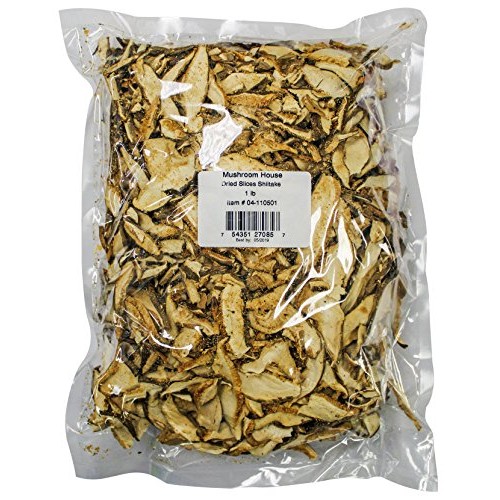 Mushroom House Dried Shiitake Mushroom Slices, 1 Pound