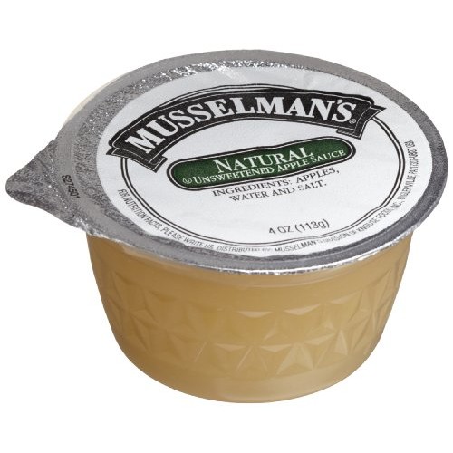 Musselmans Natural, Unsweetened Applesauce, 4-Ounce Packages P