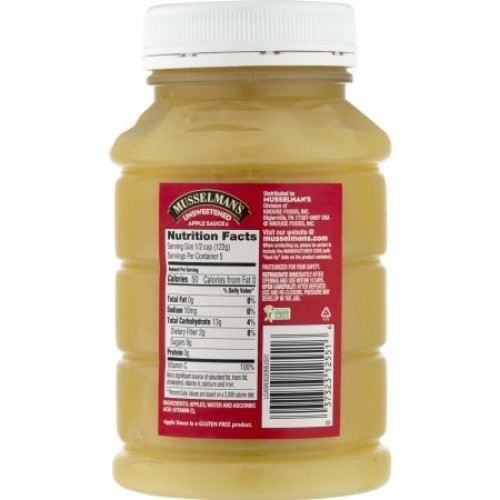 Musselmans Natural Unsweetened Applesauce 23 Oz