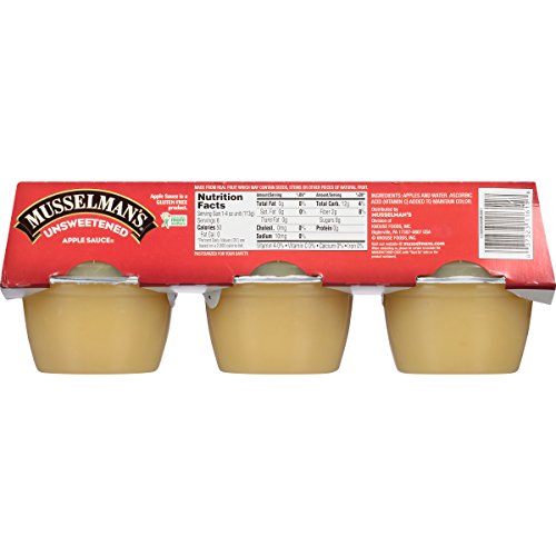 Musselmans Natural, Unsweetened Applesauce, 4-Ounce Packages P