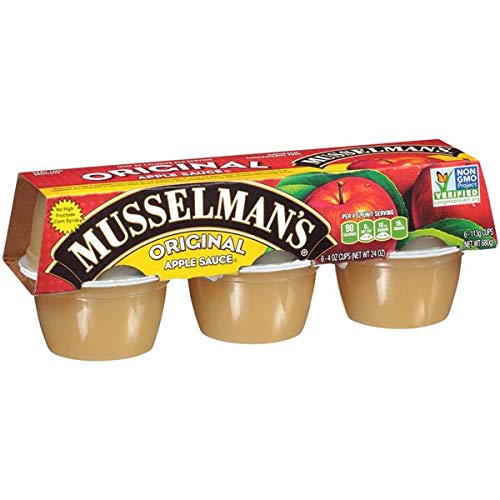 Musselmans Original Apple Sauce, 4 Ounce Cups, 6 Count Pack Of 3