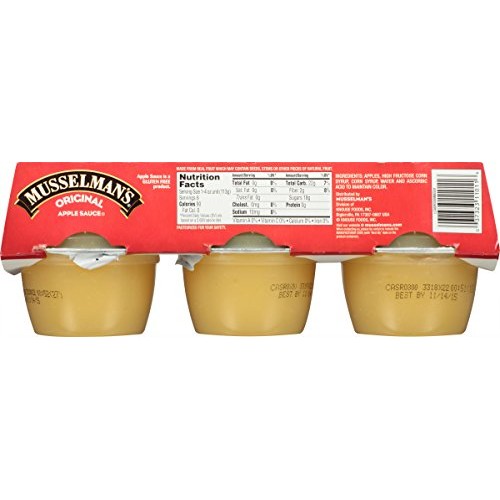 Musselmans Sweetened Applesauce, 4-Ounce Cups Pack Of 72