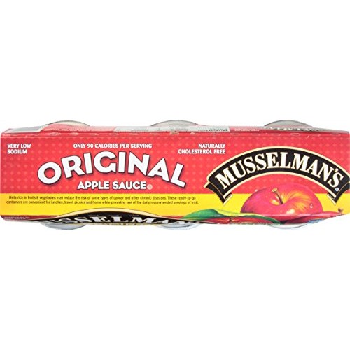 Musselmans Sweetened Applesauce, 4-Ounce Cups Pack Of 72