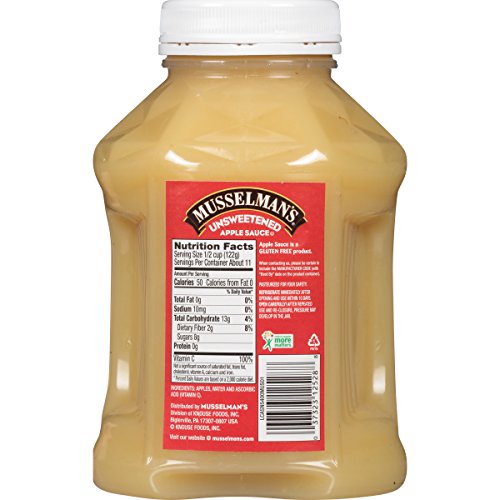 Musselmans Unsweetened Apple Sauce - Low Calorie, Gluten Free S