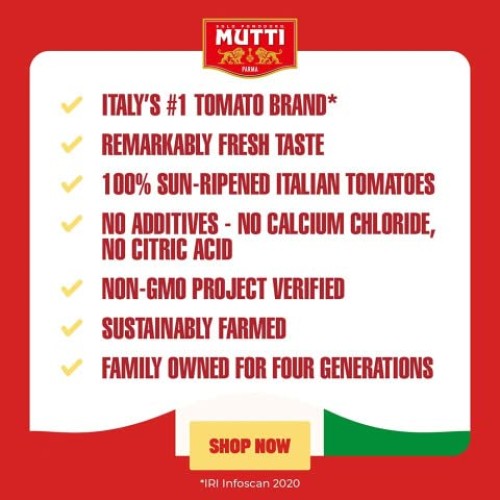 Mutti — 14 Oz. 6 Pack Of Finely Chopped Tomatoes From Italy’S #1