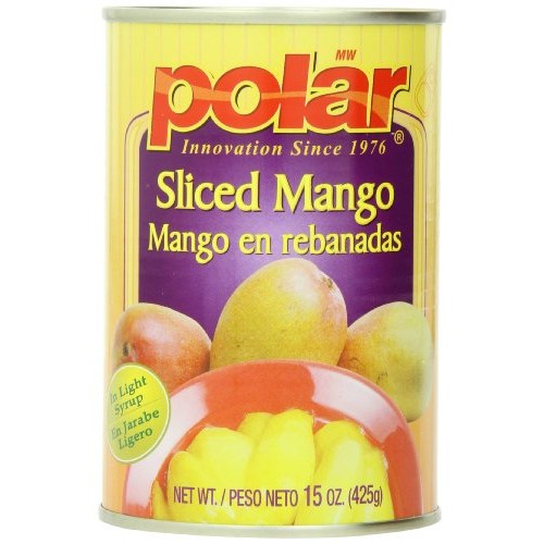Mw Polar Canned Fruit, Sliced Mango, 15 Ounce Pack Of 12