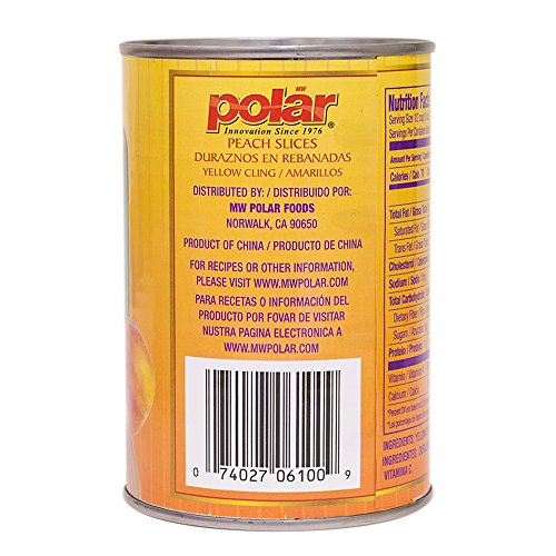 Mw Polar Foods Peach Slices, 15-Ounce Pack Of 12