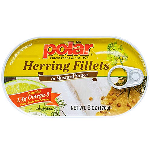 Mw Polar Herring Fillets In Mustard Sauce, 6 Ounce Pack Of 14