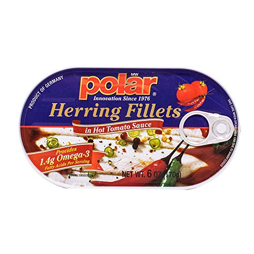 Mw Polar Herring In Hot Tomato Sauce, 6 Ounce Pack Of 14