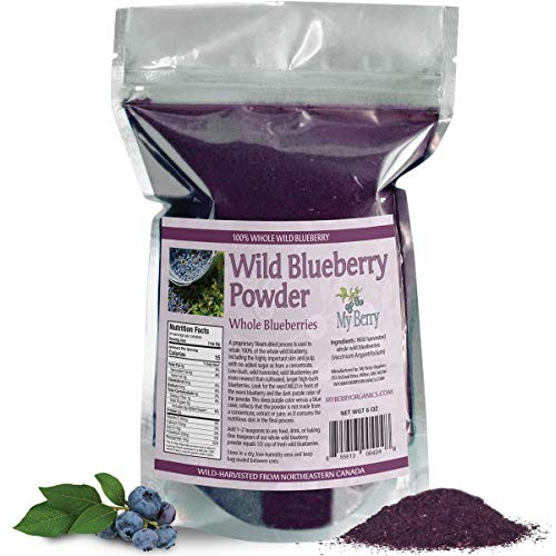 Wild Blueberry Powder-100% Whole Berry; No Pesticides, 6Oz, Not