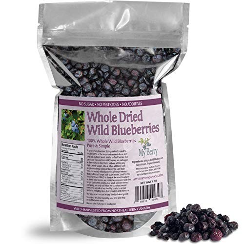 Dried Wild Blueberries, No Added Sugar, No Pesticides, Not Culti