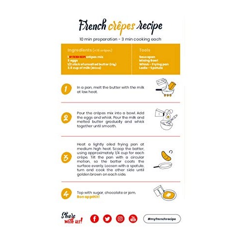 French Crepe Mix 3 Packs Authentic &Amp; Easy Crepes At Home - Fre