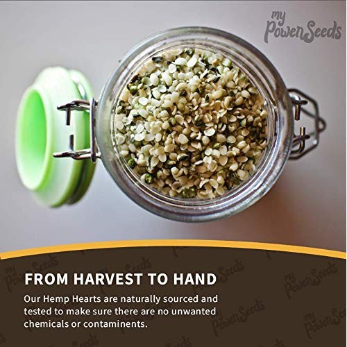 Certified Organic Hemp Hearts By My Power Seeds 1 Pound Bag |