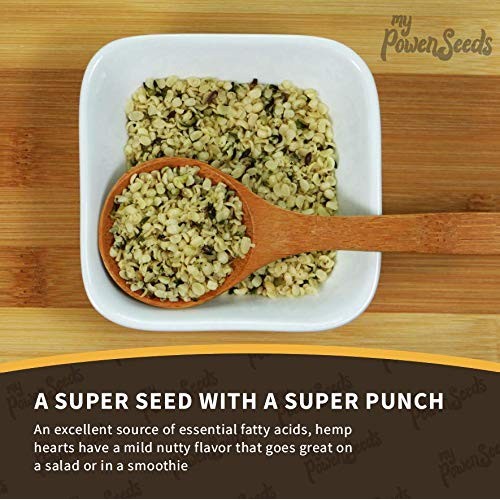 Certified Organic Hemp Hearts By My Power Seeds 1 Pound Bag |