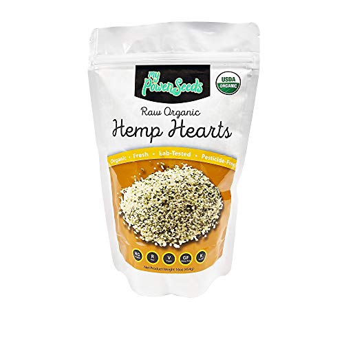 Certified Organic Hemp Hearts By My Power Seeds 1 Pound Bag |