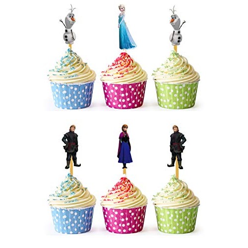 24X Cupcake Topper Picks Frozen