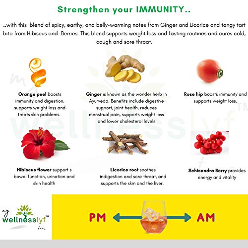 My Wellnesslyf Teas - Tangy Ginger Herbal Tea | Boosts Immunity,