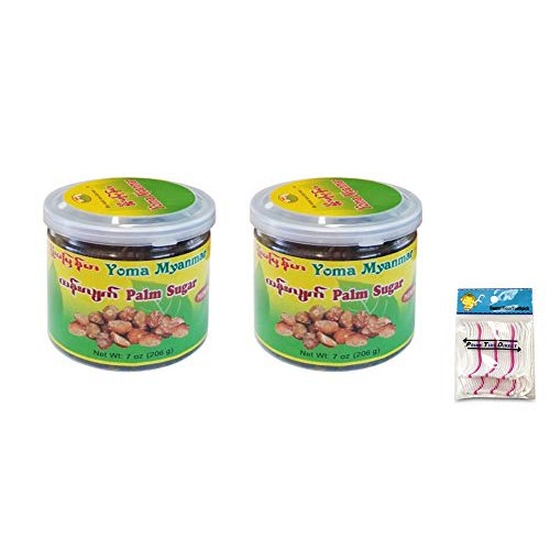 Myanmar Palm Sugar, Pure, Crystal, 100% Natural Pack Of 2 Bund