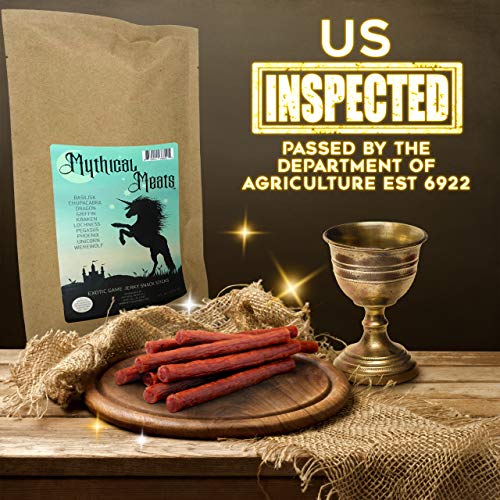 Exotic Meat Snack Sticks By Mythical Meats - Snack Pack Of 10 Ex