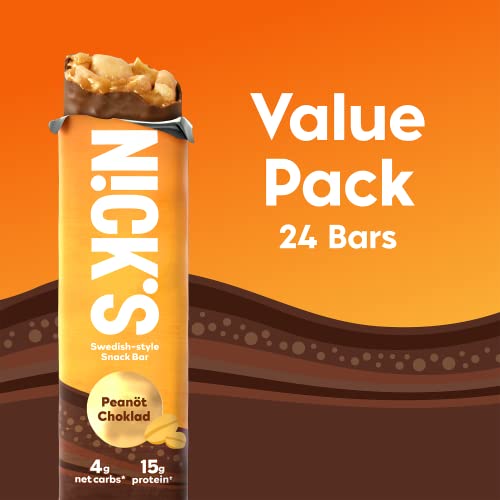 Nicks Swedish-Style Snack Bar, Keto Protein Bar, 24 count, 15g ... Nicks Swedish-Style Snack Bar, Keto Protein Bar, 24 count, 15g ...