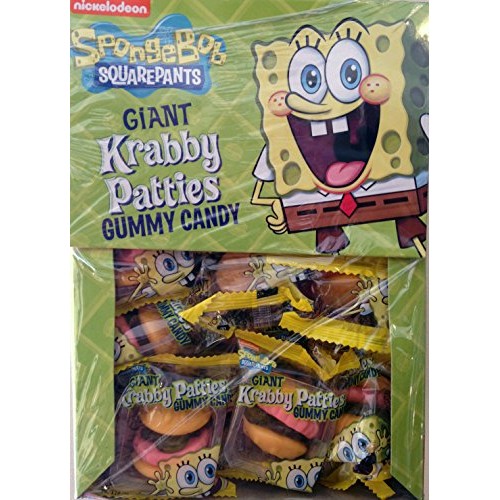 Spongebob Squarepants Giant Krabby Patties Gummy Candy Pack Of 36