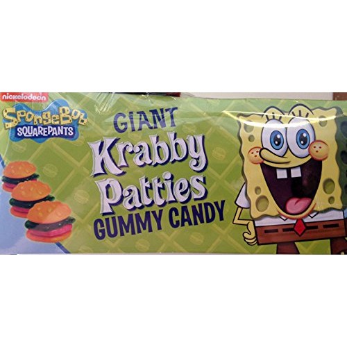 Spongebob Squarepants Giant Krabby Patties Gummy Candy Pack Of 36