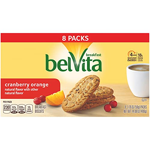 Belvita Breakfast Biscuits, Cranberry Orange, 8 Count