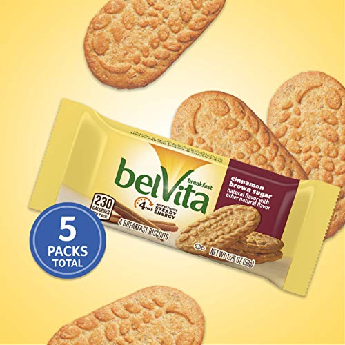 Belvita Cinnamon Brown Sugar Breakfast Biscuits, 5 Packs 4 Bisc
