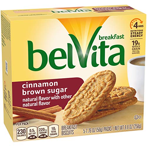 Belvita Cinnamon Brown Sugar Breakfast Biscuits, 5 Packs 4 Bisc