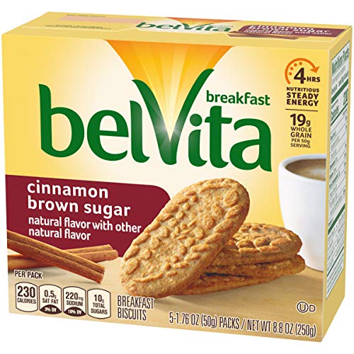 Belvita Cinnamon Brown Sugar Breakfast Biscuits, 5 Packs 4 Bisc