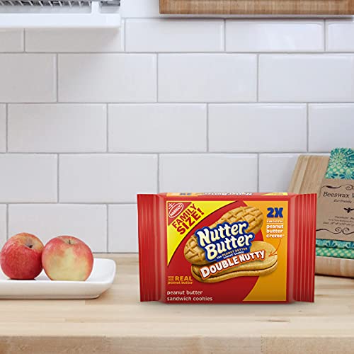 Nutter Butter Double Nutty Peanut Butter Sandwich Cookies, 1 Pac