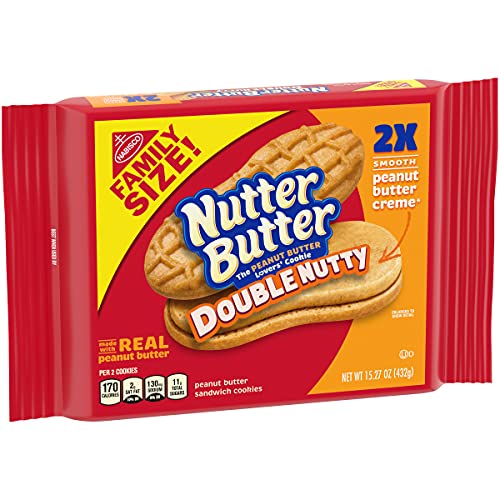Nutter Butter Double Nutty Peanut Butter Sandwich Cookies, 1 Pac