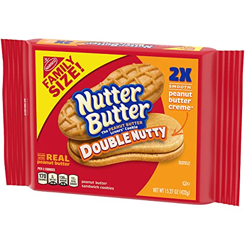 Nutter Butter Double Nutty Peanut Butter Sandwich Cookies, 1 Pac