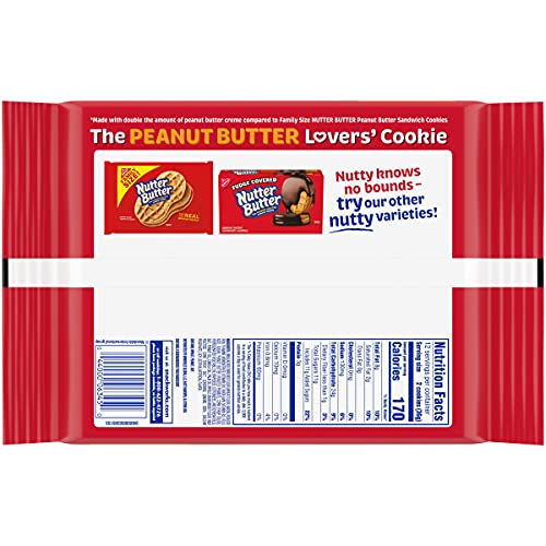 Nutter Butter Double Nutty Peanut Butter Sandwich Cookies, 1 Pac